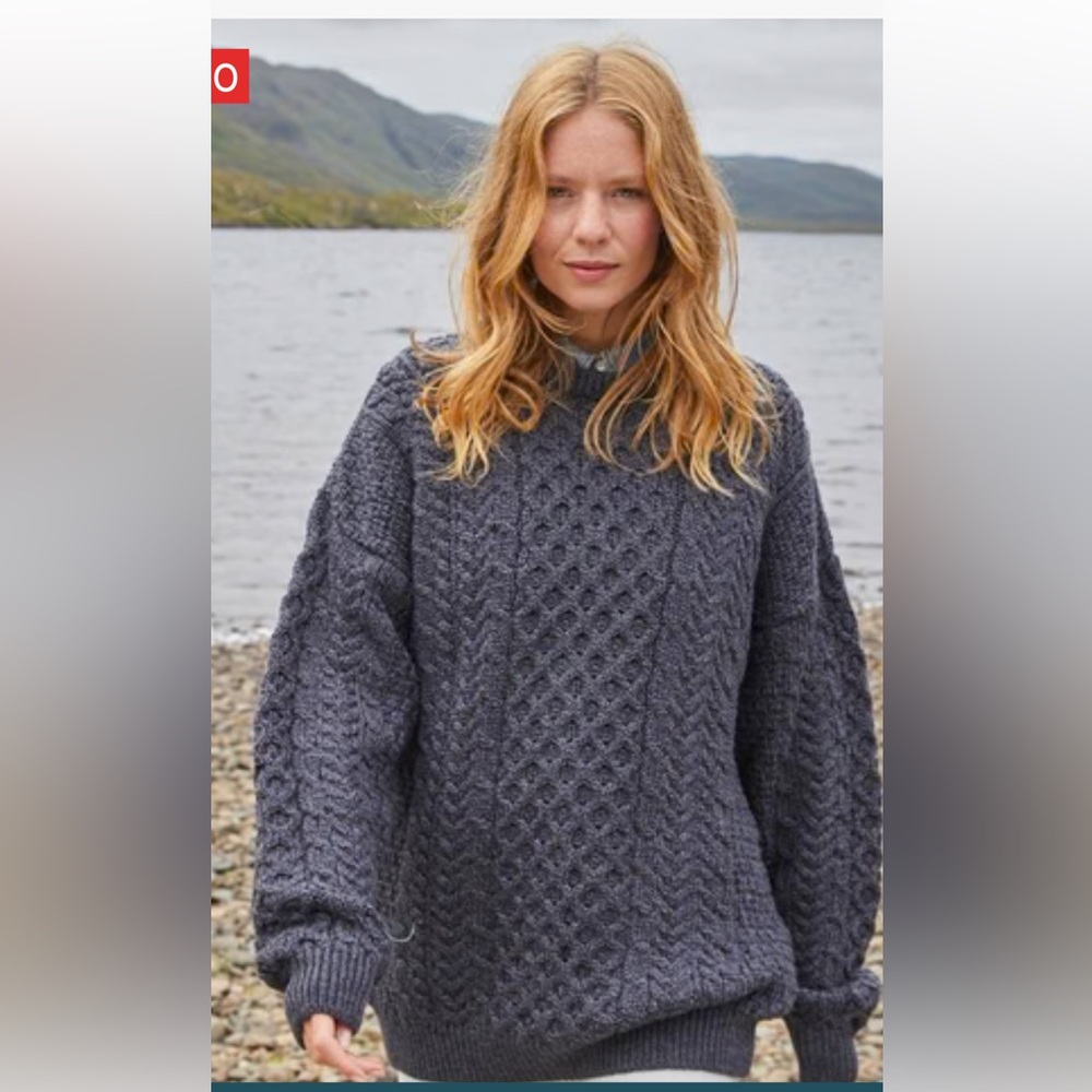 Guinness Irish Fishermen’s Cable Knit 🧶 100% Pure New Wool Sweater